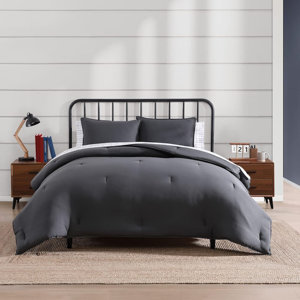 Tommy Hilfiger Solid Reversible Comforter Bonus Set