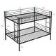 preview thumbnail 12 of 11, Space-Saving Full Over Full Metal Bunk Bed with Trundle, Sturdy Steel Frame, Easy Assembly, No Box Spring Required