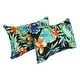preview thumbnail 18 of 33, 19-inch by 11-inch Outdoor Throw Pillows (Set of 2, Multiple Patterns) - 19 x 11 Beachcrest Caviar