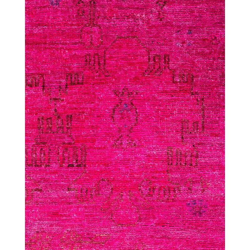 Contemporary Overdyed Wool Hand Knotted Area Rug - 5' 1" x 7' 10"