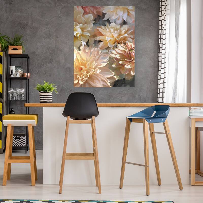 Sherbert Dahlias By Studio Arts Canvas Art Print