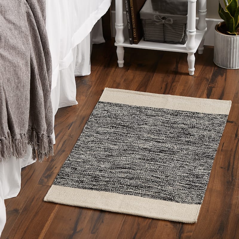 DII Stone Dobby Stripe Hand-Loomed Rug 2ft 6inx6 Ft - 36.0 In. L X 24.0 In. W X 0.2 In. H