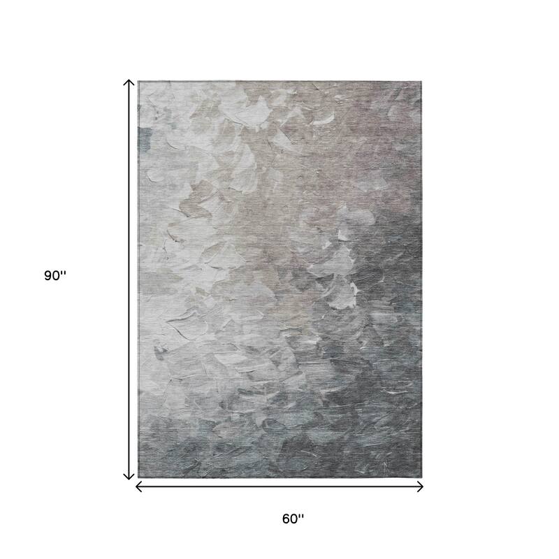HomeRoots Abstract Transitional Rectangle Outdoor Rug