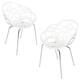 Option Solid White Shell & Chrome-Plated Legs