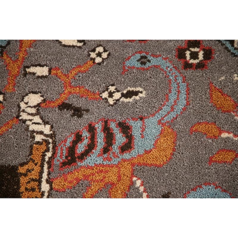 Animal Pictorial Ziegler Accent Rug Handmade Wool Carpet - 2'6"x 5'10"