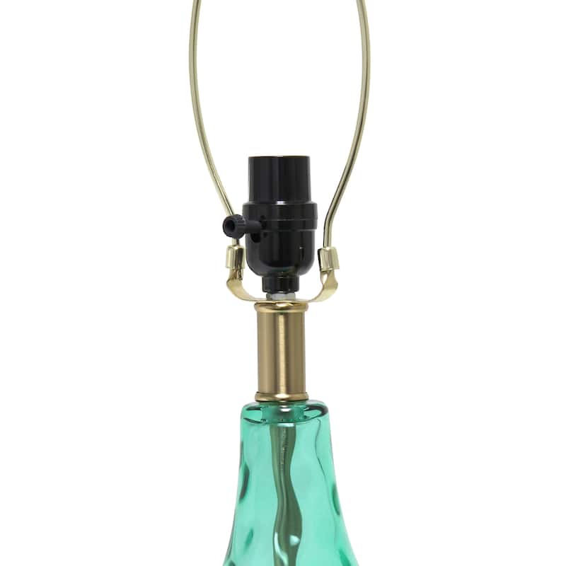 24" Modern Refined Bubbly Colored Glass Table Lamp