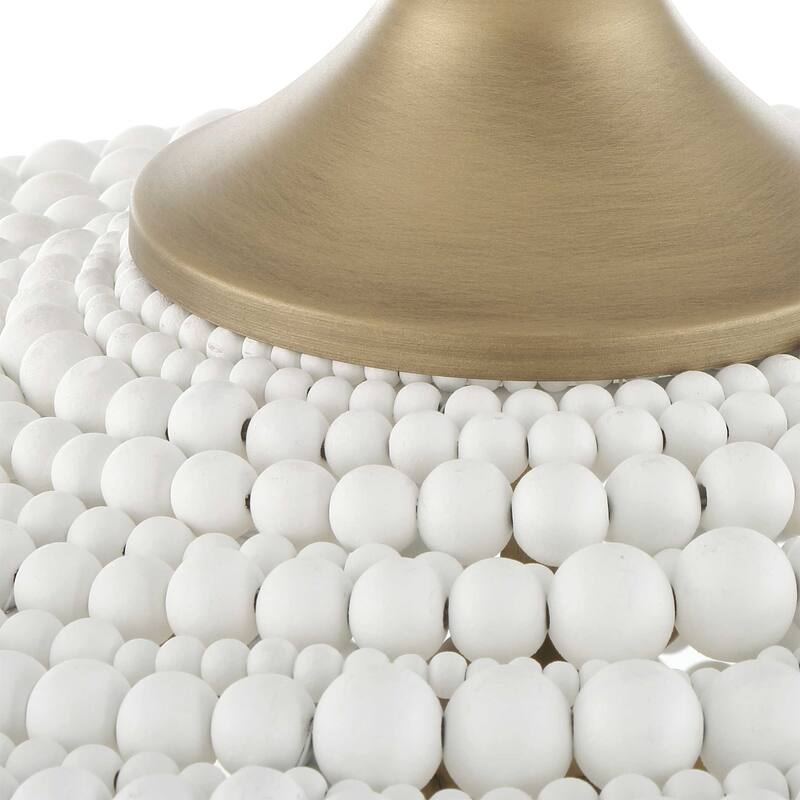 Uttermost Biddeford 5 Light White Beaded Pendant - 24"W x 24"D x 11.5"H