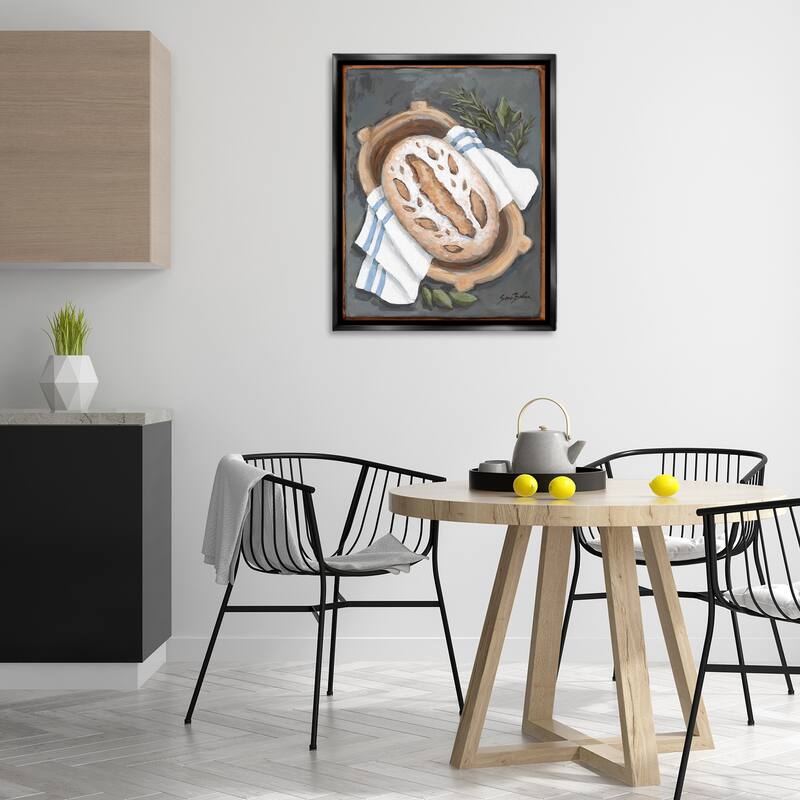 Stupell Bread Baking Basket Framed Floater Canvas Wall Art Design By Sara Baker