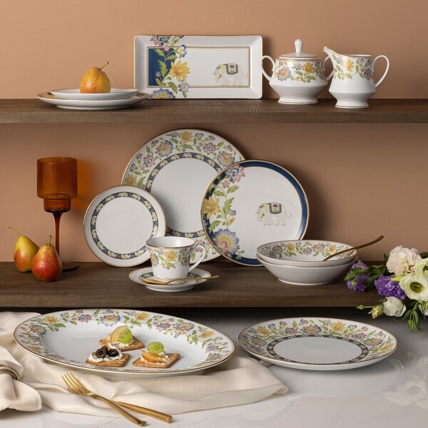 Noritake Tusker Garden 12-Piece Dinnerware Set, Service for 4