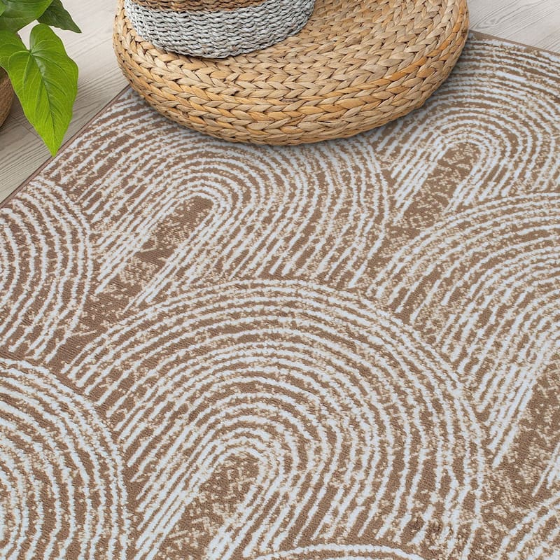 World Rug Gallery Contemporary Bohemian Arch Area Rug