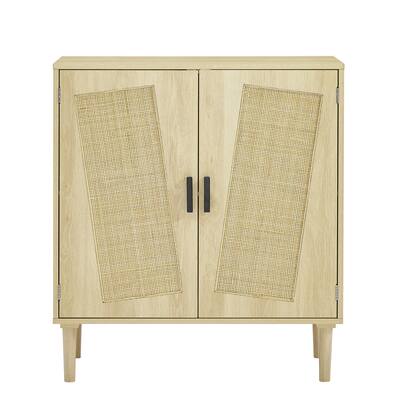 Kitchen storage cabinets with rattan decorative doors, buffets, wine cabinets.
