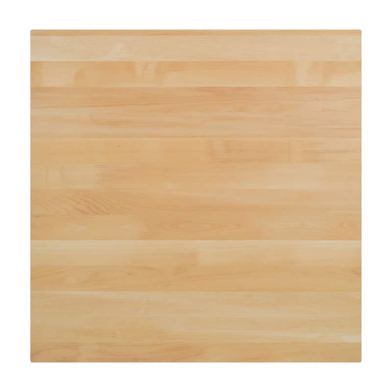 Commercial Solid Wood Tabletop with Support Bars for Indoor Use - 36"W x 36"D x 1.5"H