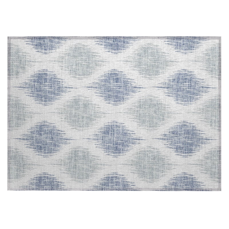 Machine Washable Indoor/ Outdoor Chantille Geo Contemporary Rug