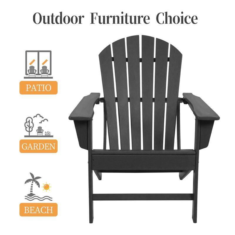 Recycled Plastic Modern Adirondack Chair,Outdoor Patio Chair