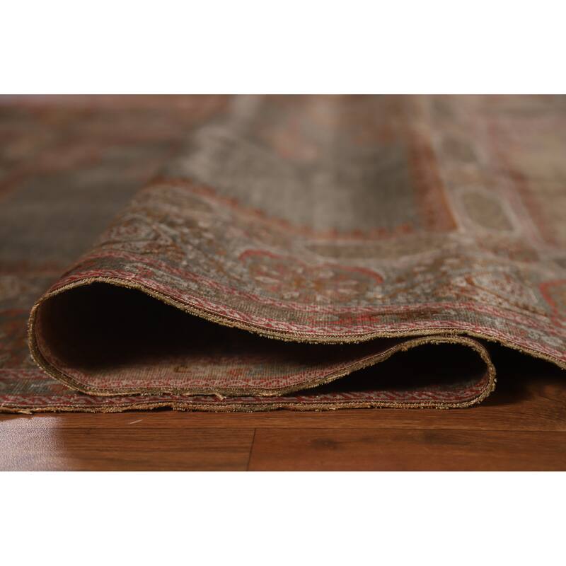 Hand Knotted Oriental Silk Carpet Transitional Geometric Multi-Colored Anatolian Area Rug - 7' 6'' X 4' 0''