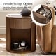 preview thumbnail 20 of 22, Bert Modern 22" Tall Round Solid Wood Full Assembly End Table WIth Storage By HUALALA HOME