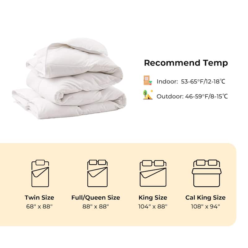 The Beyond Bed™ All-Season Medium Warmth White Goose Feather Down Fiber Duvet Comforter Insert