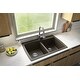 preview thumbnail 5 of 60, Karran Drop-In Quartz 34 in. 1-Hole 50/50 Double Bowl Kitchen Sink Kit
