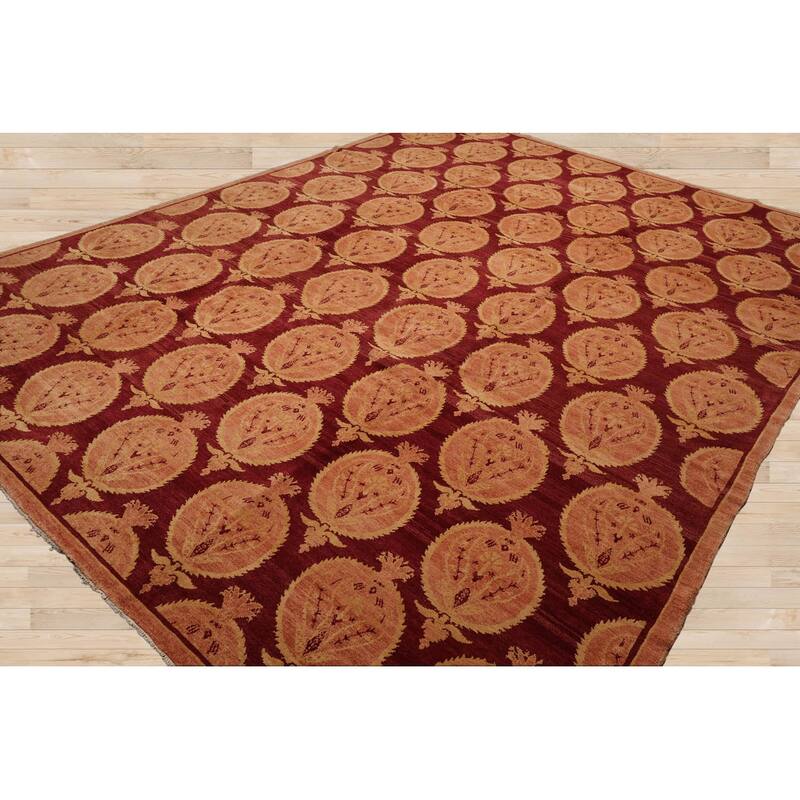 Hand Knotted Michaelian & Kohlberg Rust Tibetan 100% Wool Area Rug - 9' x 11' 10''
