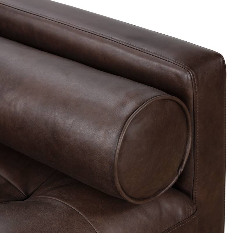 Poly & Bark Napa 72" Apartment Sofa - Full Grain Genuine Italian Leather