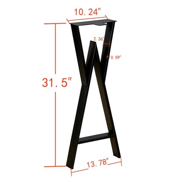 dimension image slide 0 of 3, Home Soft Things Heavy Duty Table Leg Rect W Type