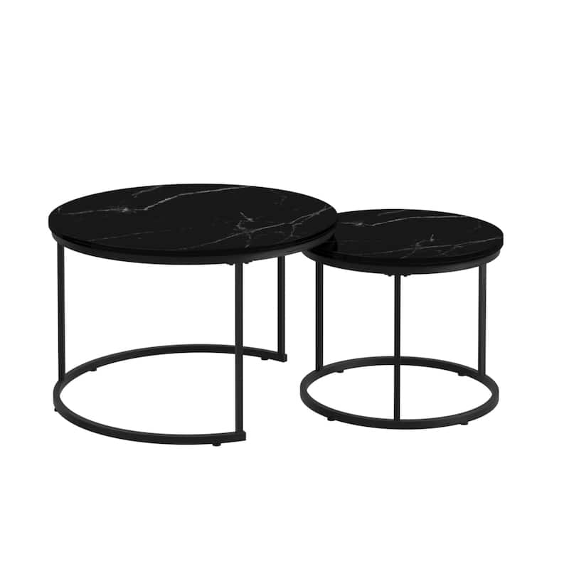 Nesting Coffee Table Set of 2 - Black