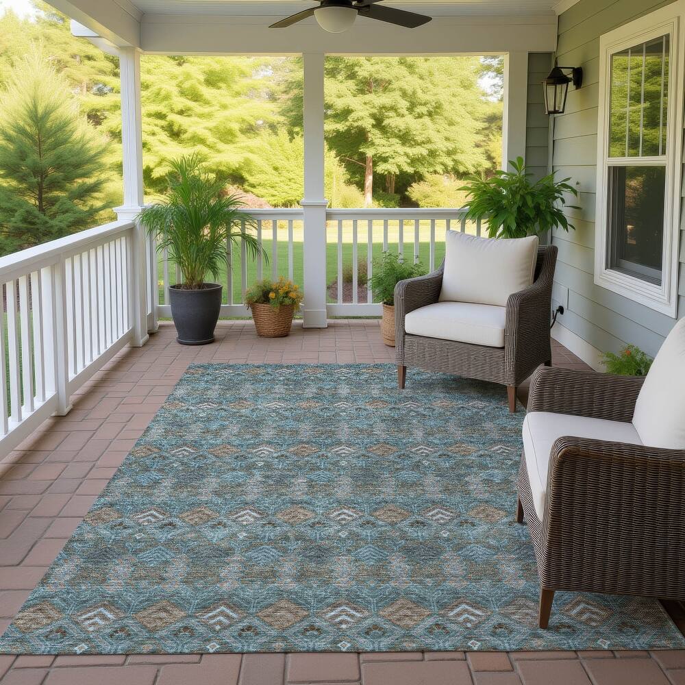 Machine Washable Indoor/ Outdoor Vintage Ames Chantille Rug