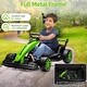 preview thumbnail 1 of 18, 24V Ride On Go Kart for Kids, 7Ah Battery Two 200W Motors, Ajustable Length Electric Ride Toy Green