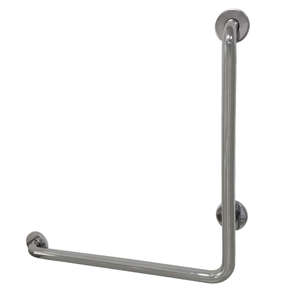 Kingston Brass Made To Match 24-Inchx 24-Inch L-Shaped Grab Bar - Left Hand