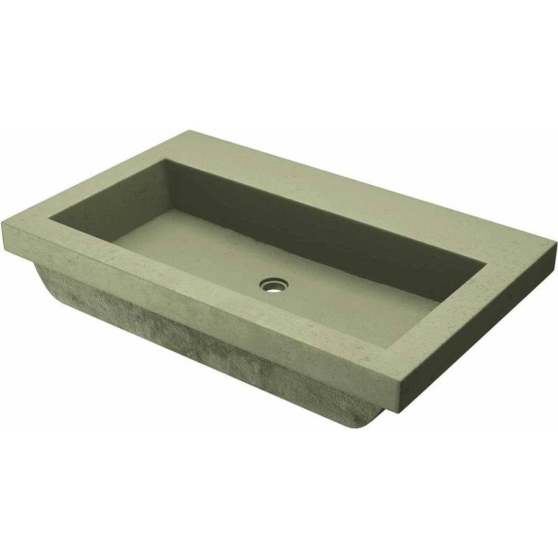Native Trails NativeStone 30" Rectangular Stone Composite Drop In - Sage