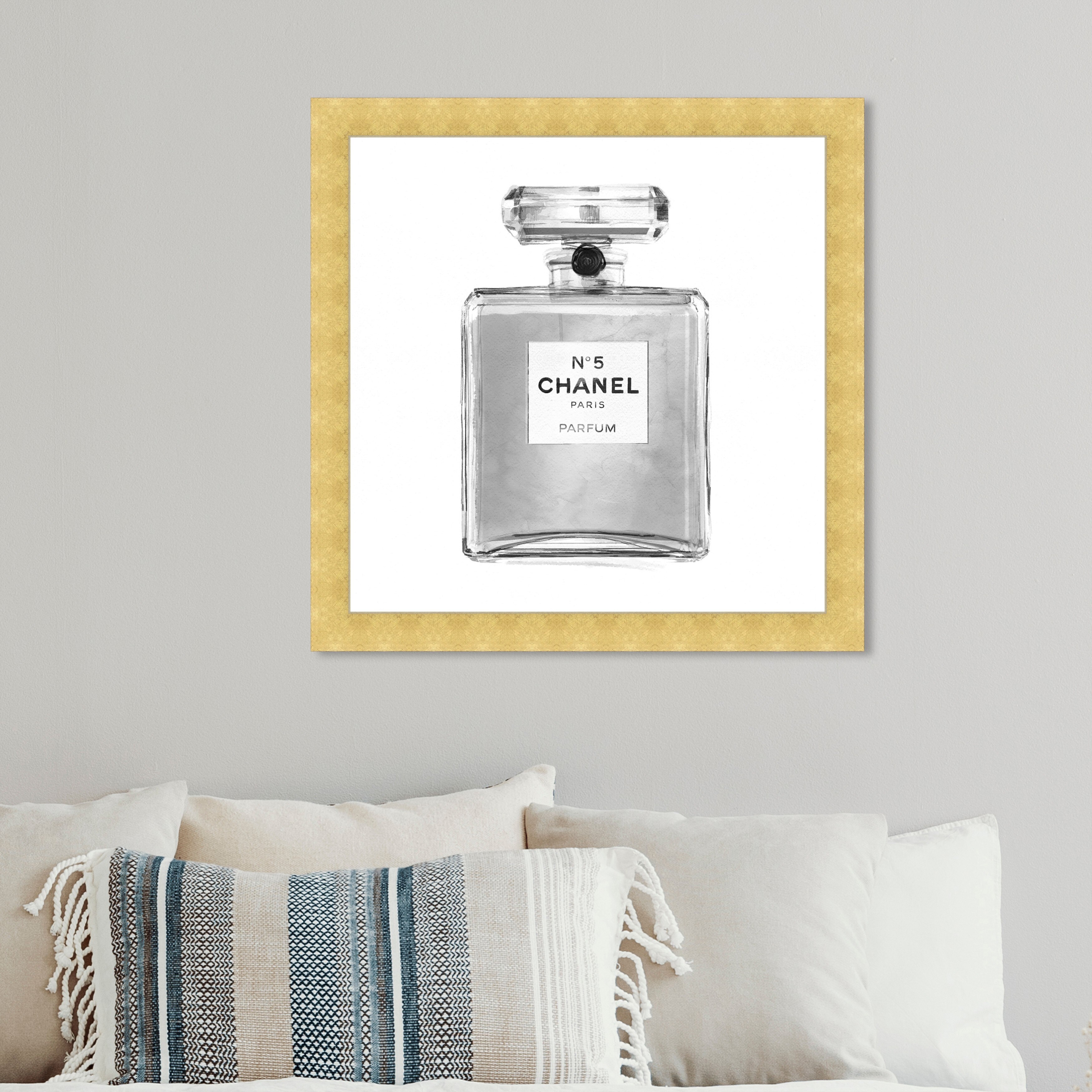 Oliver Gal 'Silver Classic Perfume' Fashion and Glam Framed Wall