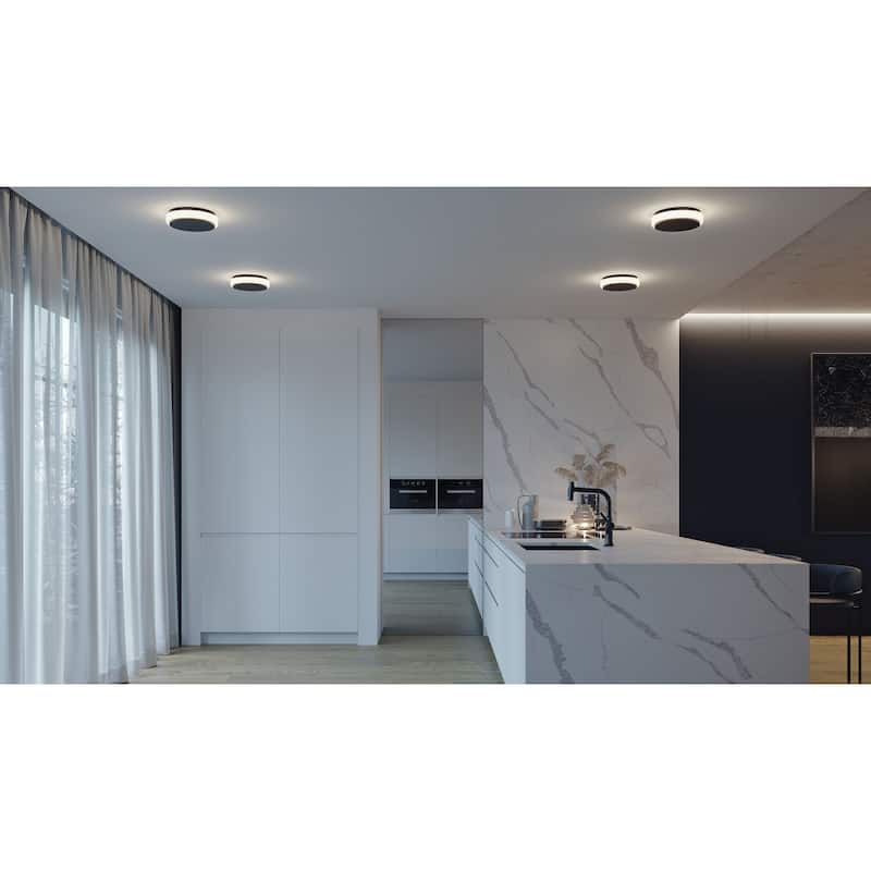 AFX EISF10LAJUD Eris 10" Wide Flush Mount Drum Ceiling Fixture