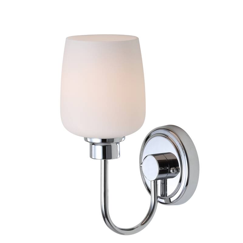 SAFAVIEH Lighting Casen 1-light Chrome LED Bathroom Sconce - 4.8"x7.5"x12"