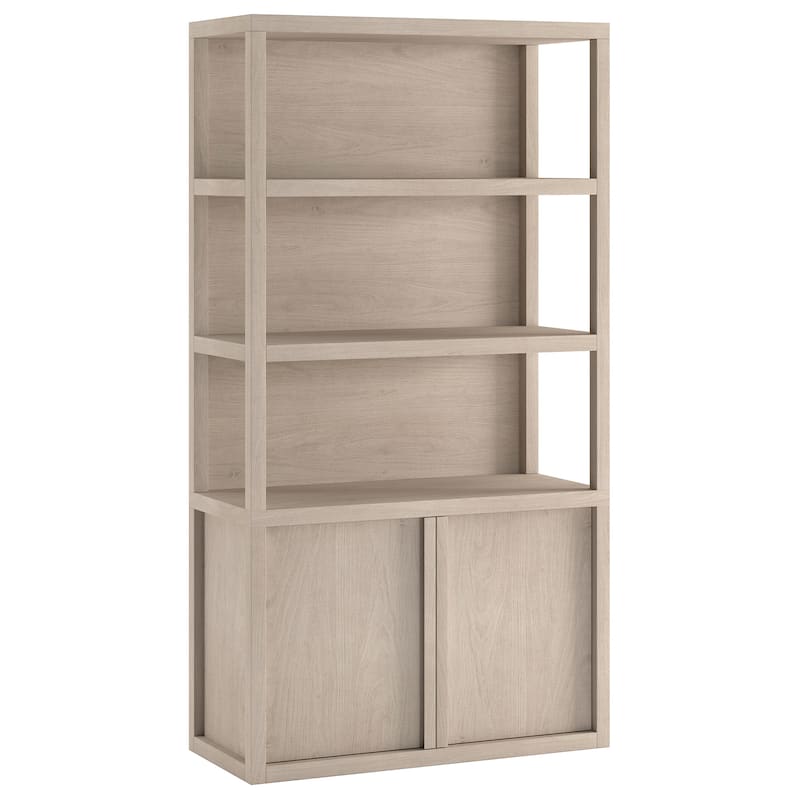 Savin 67.5" Tall Rectangular Bookcase - 67.5" Tall - Alder White