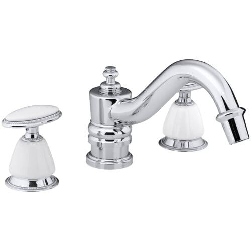 Shop Kohler K T125 9b Double Handle Roman Tub Trim With Metal Oval