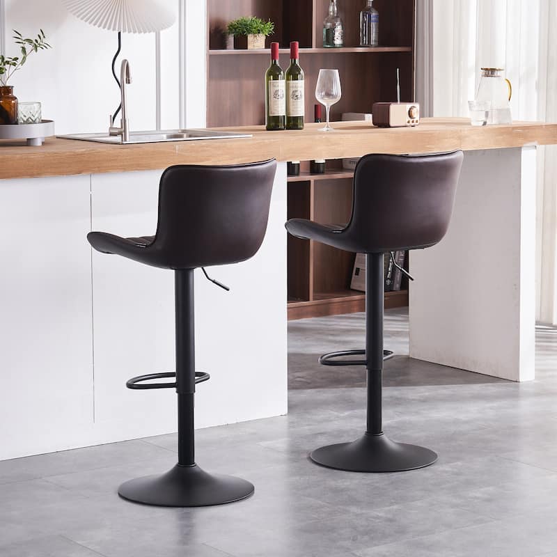 Counter Height Modern Swivel Barstools Set of 2