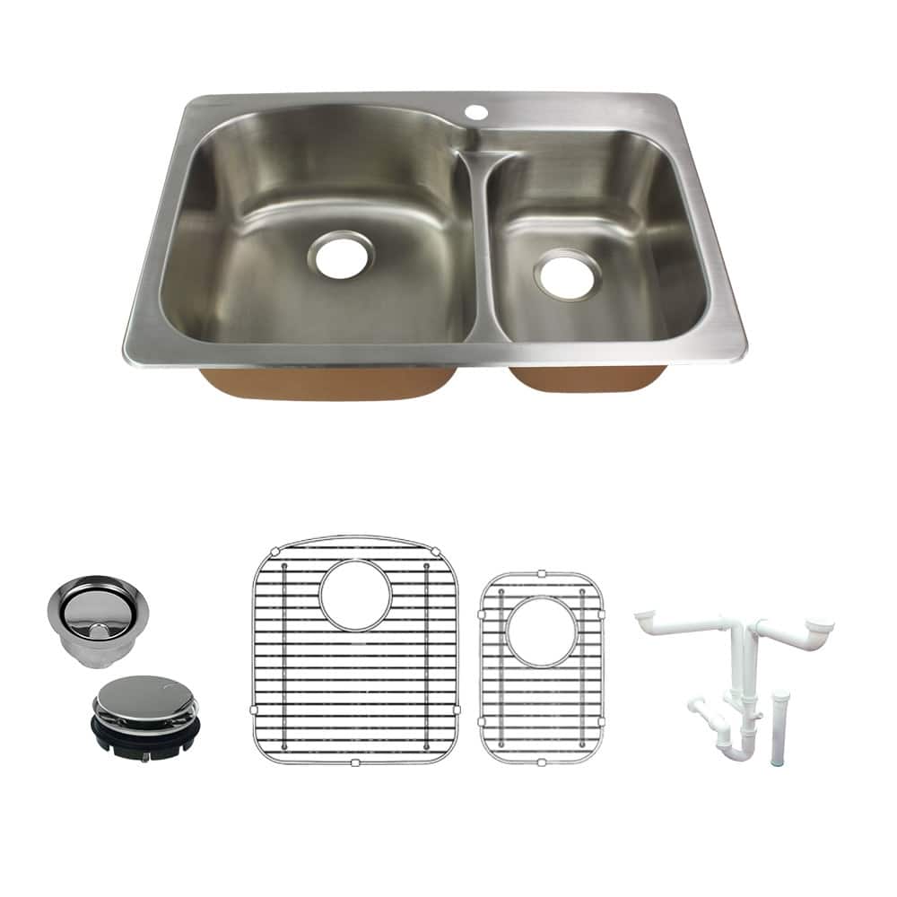 Transolid K-CTDD33229-1 Classic 33" Drop In Double Basin Stainless