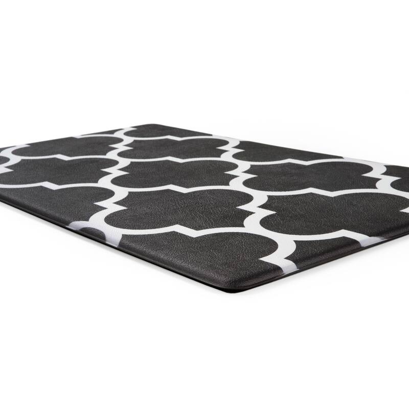 World Rug Gallery Contemporary Modern Moroccan Trellis Anti Fatigue Standing Mat
