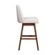 preview thumbnail 53 of 176, Amalie Upholstered Bar Stool, Swivel Counter Height Stool with Solid Wood Frame