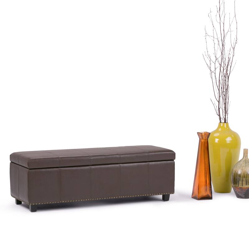 WYNDENHALL Stanford Upholstered Storage Ottoman