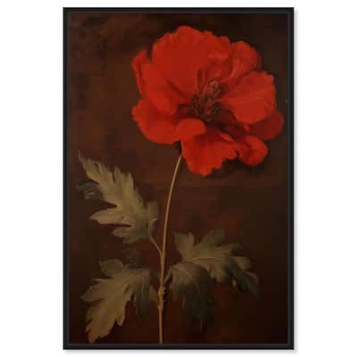 Flourish in Red I Canvas by Art Remedy