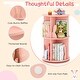 preview thumbnail 2 of 5, Kids Wooden Rotating Bookshelf Small Corner Organizer with Baffles