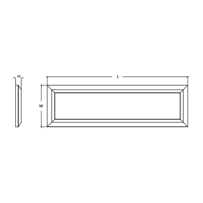 Atlas 1-light Oil-Rubbed Bronze LED Rectangular Flush Mount, White Acrylic Shade