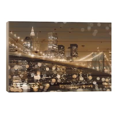 New York II Print On Wood by Kate Carrigan - Multi-Color