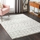 preview thumbnail 7 of 31, Livabliss Akai Plush Moroccan Stripe Area Rug Grey/Cream - 2' x 3'