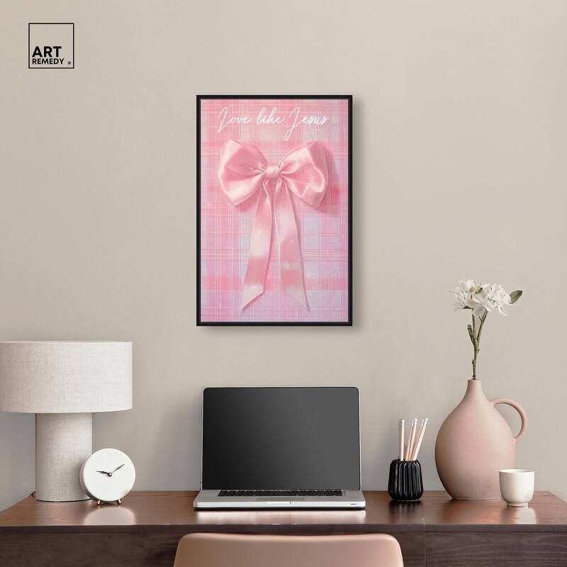 Love Like Jesus Bow Canvas by Art Remedy