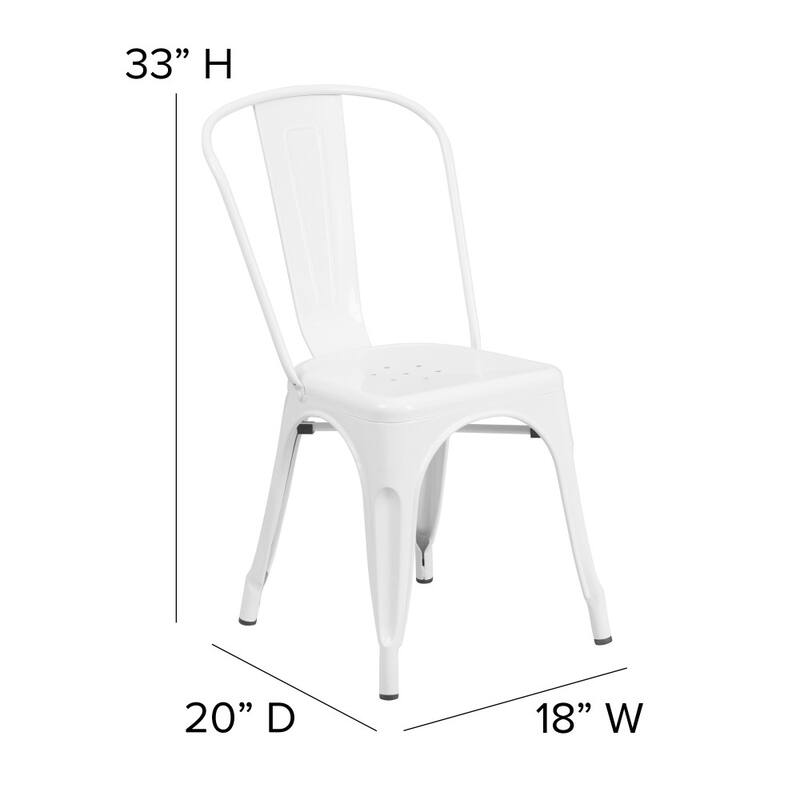 Metal Indoor-Outdoor Stackable Chair