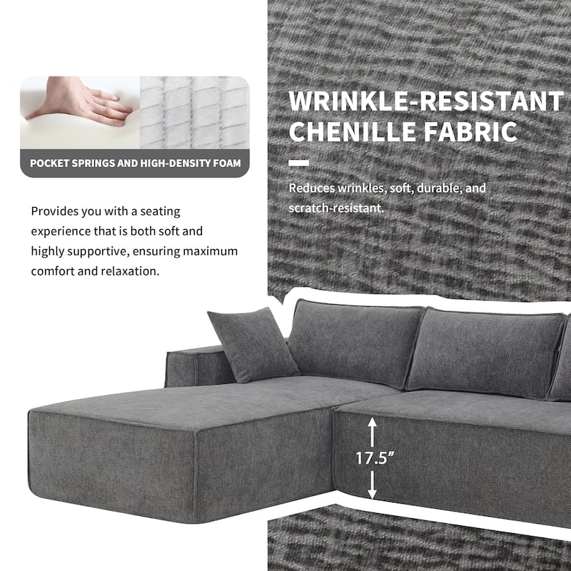 L-Shaped Compressed Sofa, Sectional Sofa