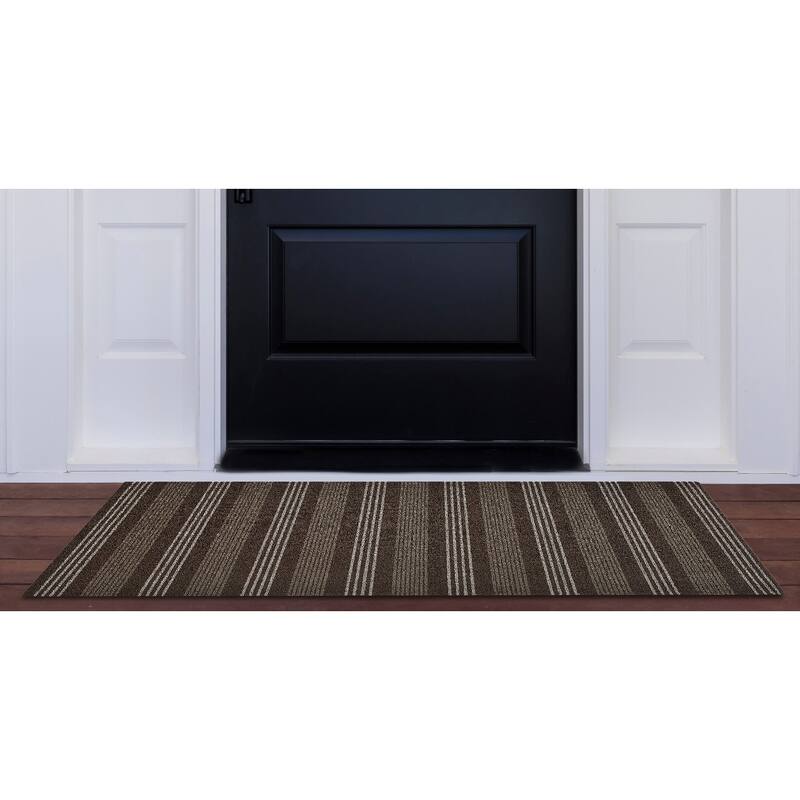 Nautica PVC Loop Utility Indoor/Outdoor Striped Mat