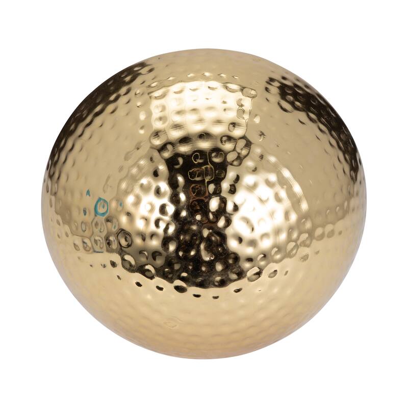 Sagebrook Home Metal Mushroom With Wood Base, Gold, Novelty, Two-Tone, Boheme Decorative Accessories
